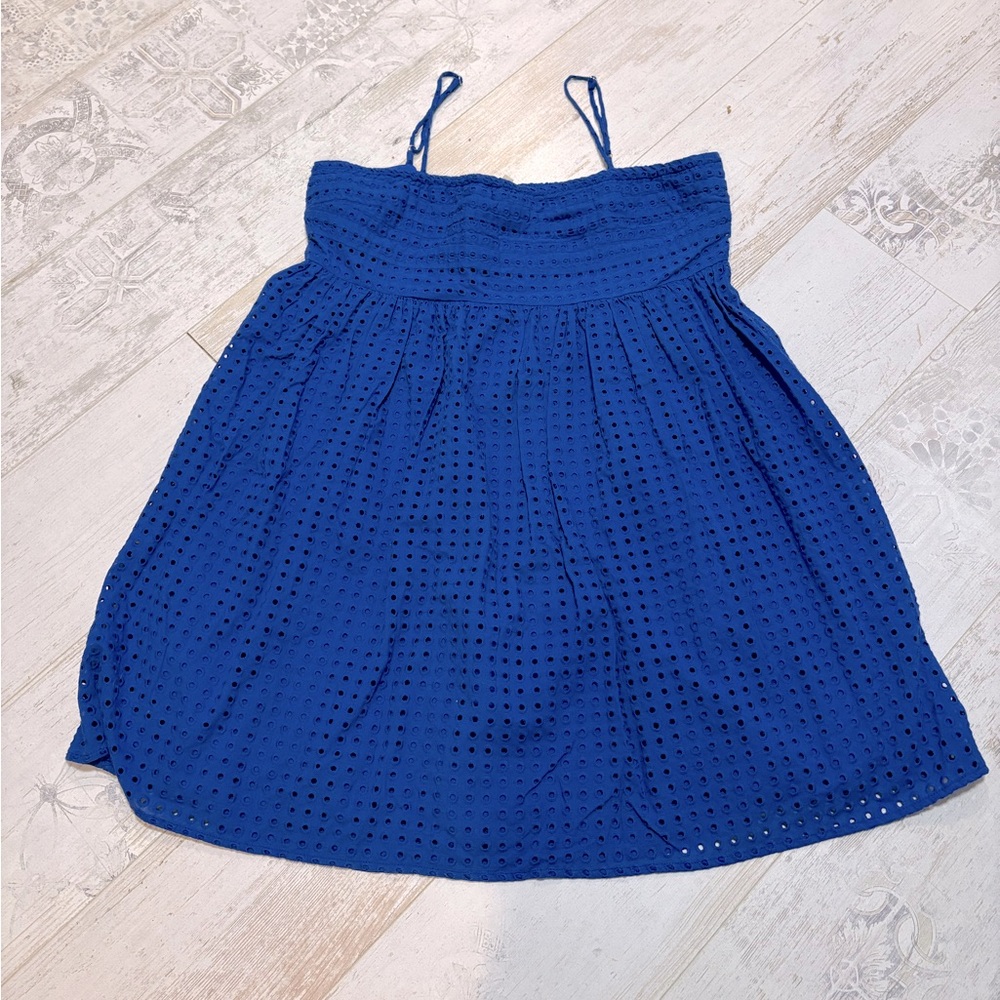 Rewind Royal Blue Eyelet Babydoll Dress Juniors XXL NEW